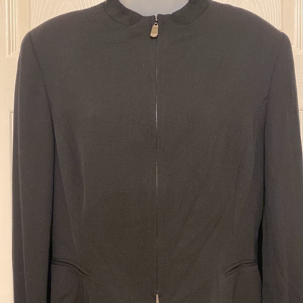 Vintage BICCI Florine Wachter Wool Suit Jacket Persian Lamb Cuffs Size 14 - Picture 5 of 15
